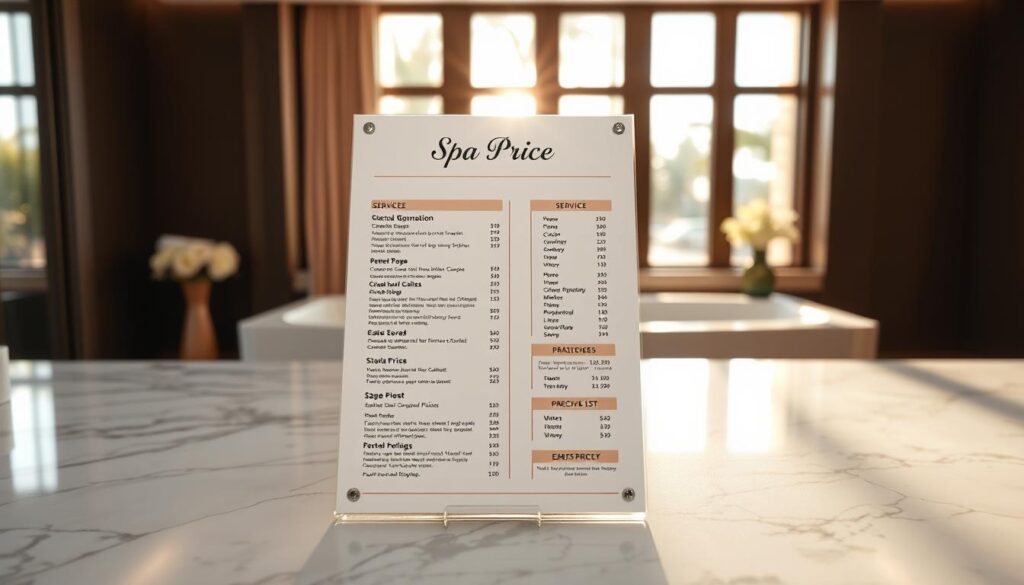 day spa pricing