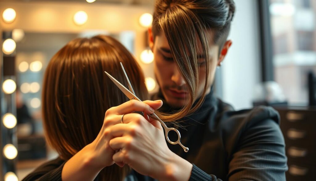 professional hair styling